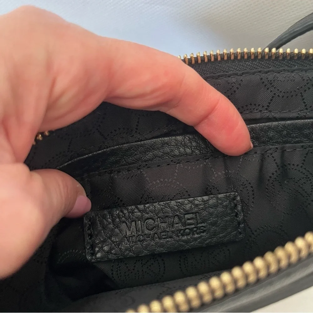 Michael Kors Black Leather Crossbody Bag